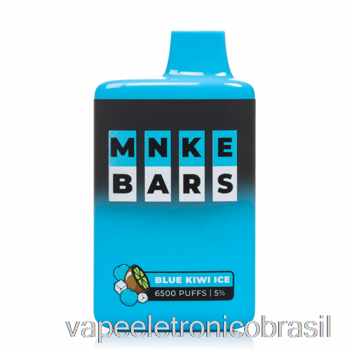 Vape Recarregável Mnke Bars 6500 Descartável Azul Kiwi Ice